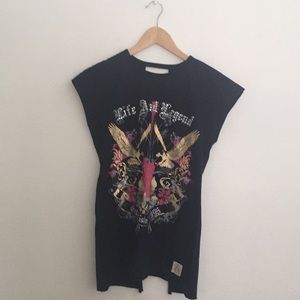 River Island Limited Ed Spliced Back Retro Tee